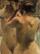 Lovis Corinth Madchen vor dem Spiegel painting
